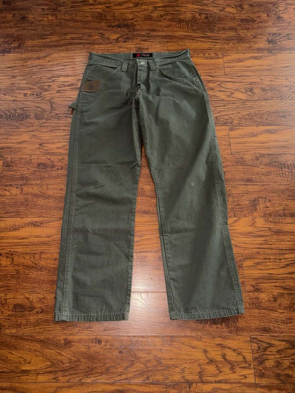 Wrangler Riggs Workwear Mens Rip Stop Green Carpenter Pants